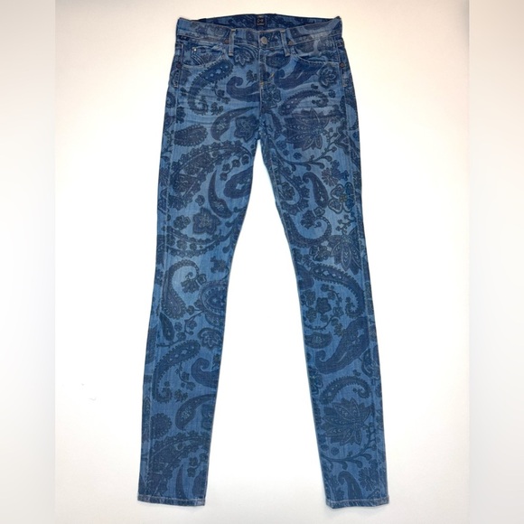 Citizens Of Humanity Womens Floral Paisley Avedon Low Rise Skinny Leg Jeans 26 - Picture 11 of 11